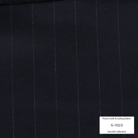 G102/1 Vercelli VIII - 95% Wool - Xanh đen Sọc